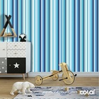 Papel De Parede Adesivo Lavável Listrado Vertical Azul 3m