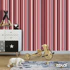 Papel De Parede Adesivo Lavável Listras Rosas E Bordô 9m