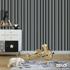 Papel De Parede Adesivo Lavável Listras Verdes 18m