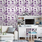 Papel De Parede Adesivo Lavável Londres Roxa 3m