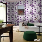 Papel De Parede Adesivo Lavável Londres Roxa 3m