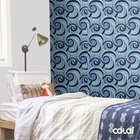 Papel De Parede Adesivo Lavável Loop Azul 18m