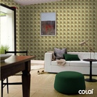 Papel De Parede Adesivo Lavável Losango Amarelo 3d 9m