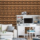 Papel De Parede Adesivo Lavável Madeira Aroeira 3m