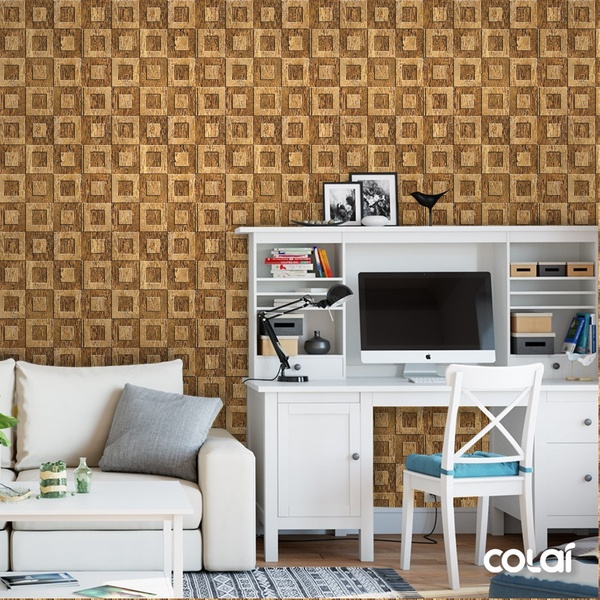 Papel De Parede Adesivo Lavável Madeira Cupiuba 6m