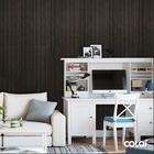 Papel De Parede Adesivo Lavável Madeira Escura 15m