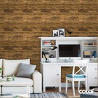 Papel De Parede Adesivo Lavável Madeira Maçaranduba 6m