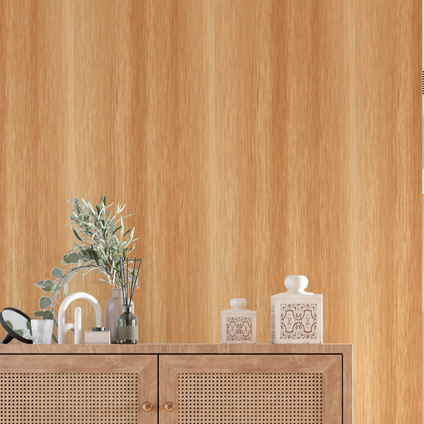 Papel De Parede Adesivo Lavável Madeira Pinho 6m