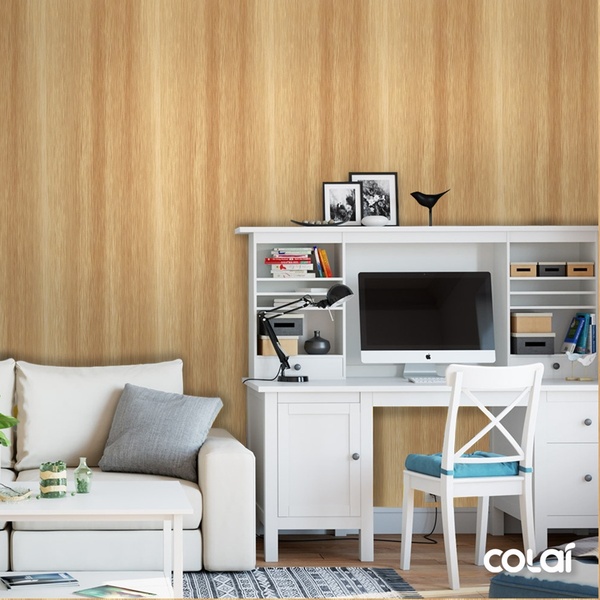 Papel De Parede Adesivo Lavável Madeira Pinho 9m