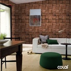 Papel De Parede Adesivo Lavável Madeira Quadrada 3m