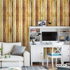 Papel De Parede Adesivo Lavável Madeira Tingida 6m