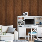 Papel De Parede Adesivo Lavável Madeira Ziricote 12m