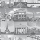 Papel De Parede Adesivo Lavável Maravilhas Do Mundo 15m