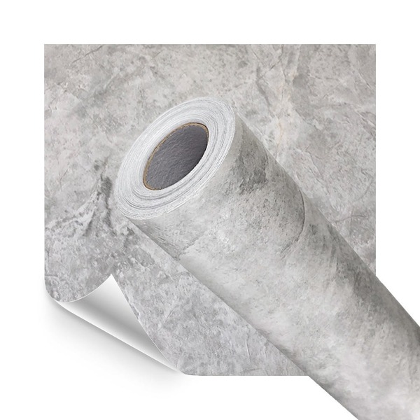 Papel De Parede Adesivo Lavavel Marmore Botticino Cinza