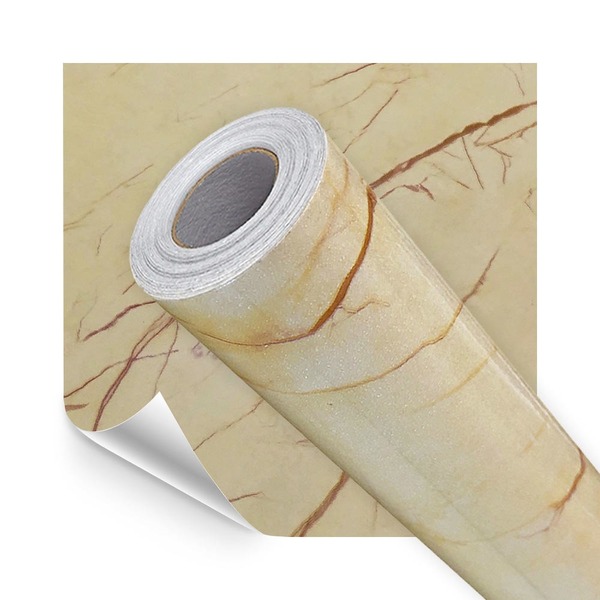 Papel De Parede Adesivo Lavavel Marmore Crema Marfil 500x60cm