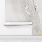 Papel De Parede Adesivo Lavável Mármore Gold Rajado Sala