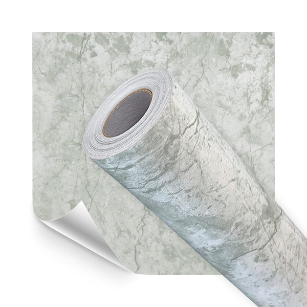 Papel De Parede Adesivo Lavavel Marmore Travertino Verde 500x