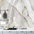 Papel De Parede Adesivo Lavável Mármorizado Gold Rajado Sala