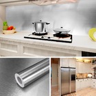 Papel De Parede Adesivo Lavavel Metalico Aço Escovado Prata