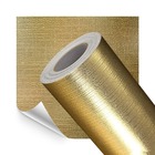 Papel De Parede Adesivo Lavavel Metalico Texturizado Ouro