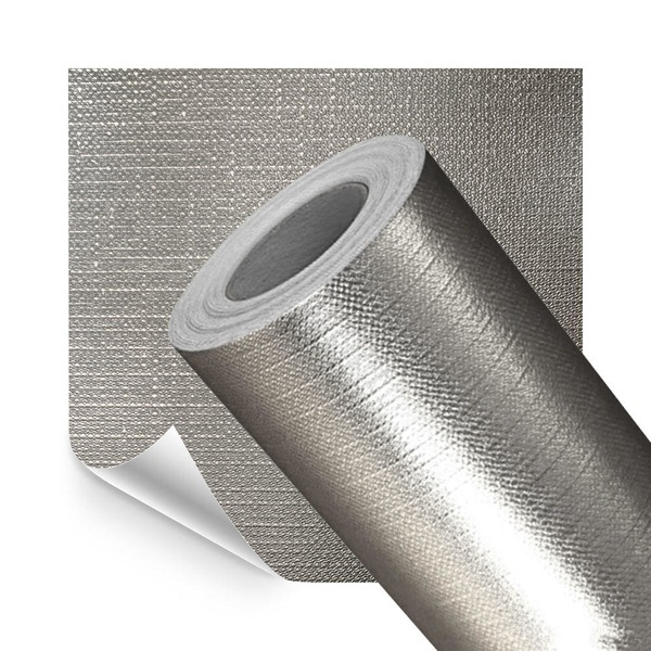 Papel De Parede Adesivo Lavavel Metalico Texturizado Prata Old