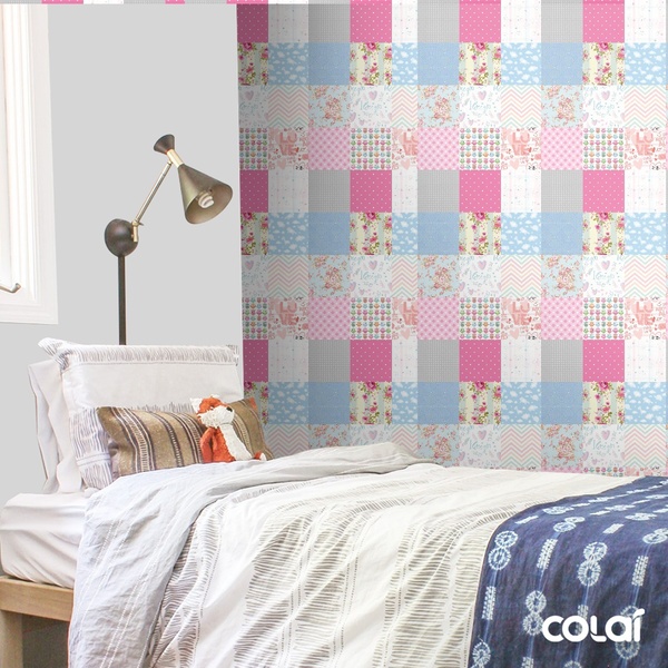 Papel De Parede Adesivo Lavável Mosáico 6m