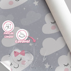 Papel De Parede Adesivo Lavável Nuvens Femininas 6m
