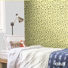 Papel De Parede Adesivo Lavável Óculos Fundo Amarelo 15m