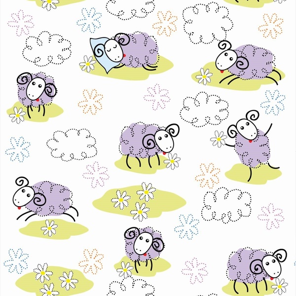 Papel De Parede Adesivo Lavável Ovelhas Alegres 15m