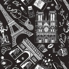 Papel De Parede Adesivo Lavável Paris Branco E Preto 12m