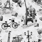 Papel De Parede Adesivo Lavável Paris Fashion 3m