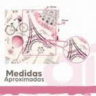 Papel De Parede Adesivo Lavável Paris Rosa Bebê 12m