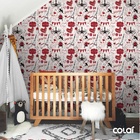 Papel De Parede Adesivo Lavável Paris Vermelho 15m