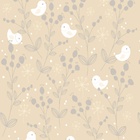 Papel De Parede Adesivo Lavável Pássaros Brancos 15m