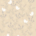 Papel De Parede Adesivo Lavável Pássaros Brancos 6m