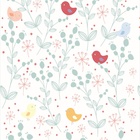 Papel De Parede Adesivo Lavável Pássaros Coloridos 12m