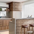 Papel De Parede Adesivo Lavável Pastilhas Bóeres 15m