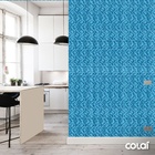 Papel De Parede Adesivo Lavável Pastilhas Tons De Azul 3m