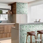 Papel De Parede Adesivo Lavável Pastilhas Tons Verdes 18m