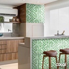 Papel De Parede Adesivo Lavável Pastilhas Verdes 9m