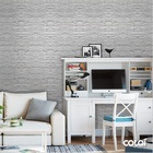 Papel De Parede Adesivo Lavável Pedra Branca 9m