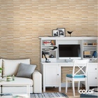 Papel De Parede Adesivo Lavável Pedra Filete Rosê 12m