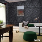 Papel De Parede Adesivo Lavável Pedra Goiás 3d Escura