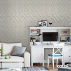 Papel De Parede Adesivo Lavável Pedra Goiás Cinza 12m