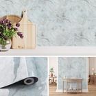 Papel De Parede Adesivo Lavavel Pedra Marmore Cinza Lua 500x6