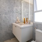 Papel De Parede Adesivo Lavavel Pedra Marmore Cinza Oceano 50