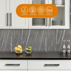 Papel De Parede Adesivo Lavavel Pedra Marmore Cinza Win 500x6