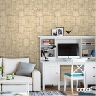 Papel De Parede Adesivo Lavável Pedra Travertino