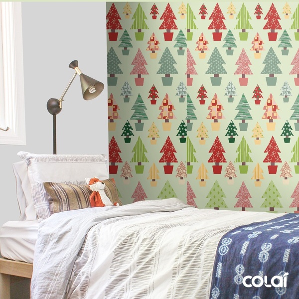 Papel De Parede Adesivo Lavável Pinheiros  9m