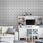 Papel De Parede Adesivo Lavável Pinheiros Cinzas 18m